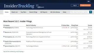Insider Tracking screenshot