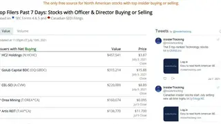 Insider Tracking screenshot