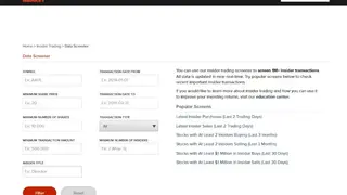 InsiderMonkey Screener screenshot