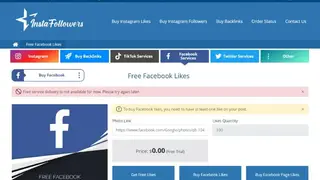 InstaFollowers Free Facebook Likes screenshot