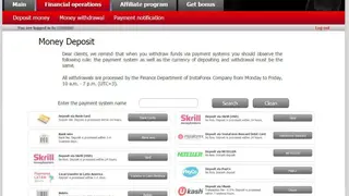 InstaForex screenshot