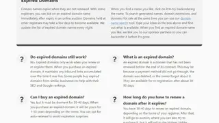 Instant Domain Search Expired Domains screenshot