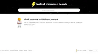 Instant Username Search screenshot