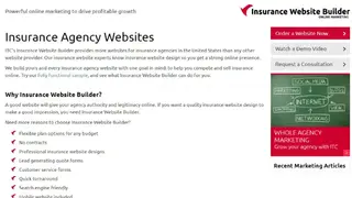 Insurance Website Builder screenshot