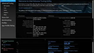 Intel® Extreme Tuning Utility – Intel® XTU screenshot