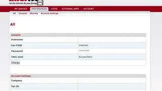InterFAX screenshot