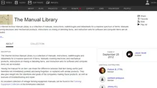 Internet Archive Manual Library screenshot