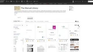 Internet Archive Manual Library screenshot