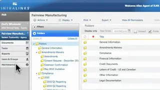 Intralinks Virtual Data Room screenshot