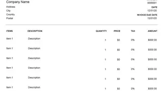 Invoice Template screenshot