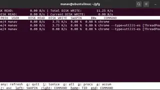 Iotop screenshot