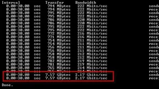 iPerf screenshot