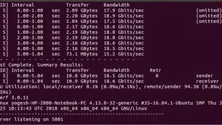 iPerf screenshot