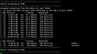 iPerf3 screenshot