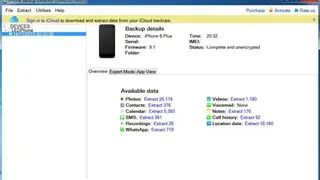 iPhone Backup Extractor screenshot