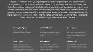 iPhysics Sandbox screenshot