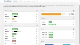 IPv6 test screenshot