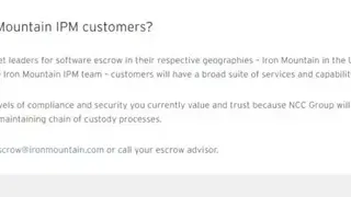 Iron Mountain Software Escrow screenshot