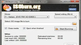 ISOburn screenshot