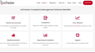 isoTracker Complaints Management screenshot