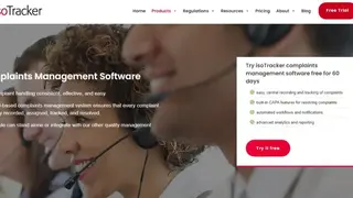 isoTracker Complaints Management screenshot