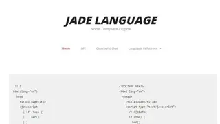Jade Language screenshot