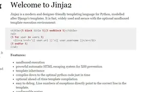 Jinja2 screenshot