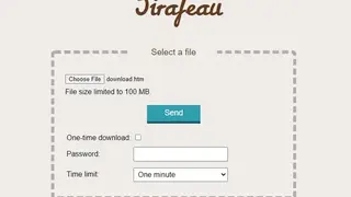 Jirafeau screenshot