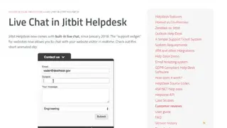 Jitbit Live Chat screenshot