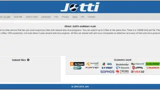 Jotti malware scan screenshot