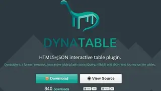 jQuery Dynatable screenshot