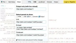 JSbin screenshot