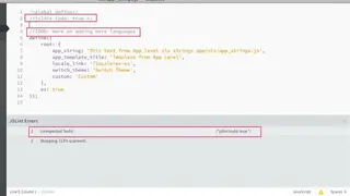 JSLint screenshot