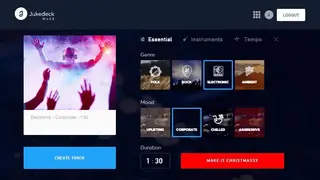 Jukedeck screenshot