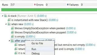 JUnit screenshot