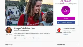JustGiving Start Fundraising screenshot