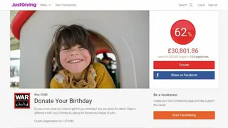 JustGiving Start Fundraising screenshot