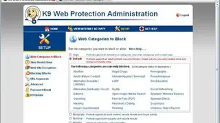 K9 Web Protection screenshot