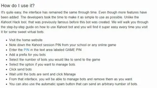 Kahoot Bot screenshot
