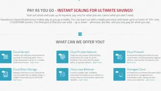 Kamatera Web Hosting Panels screenshot