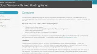 Kamatera Web Hosting Panels screenshot
