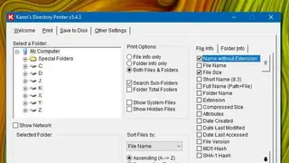 Karen’s Directory Printer screenshot
