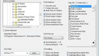 Karen’s Directory Printer screenshot
