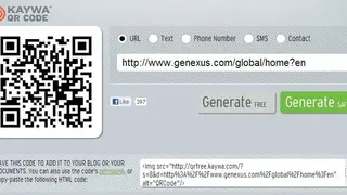 Kaywa QR Code screenshot