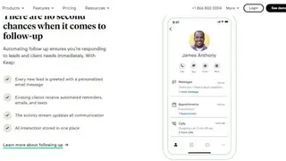 Keap screenshot