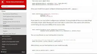 Keras screenshot