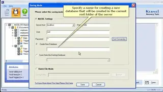 Kernel for MySQL Database Recovery screenshot