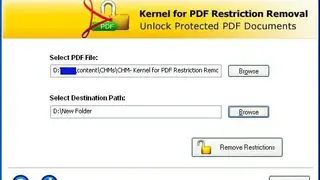 Kernel for PDF Restrictions Removal screenshot