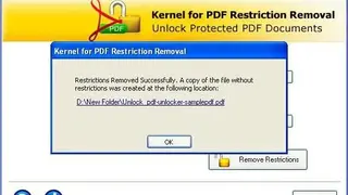 Kernel for PDF Restrictions Removal screenshot
