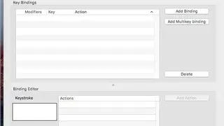 KeyBindingsEditor screenshot